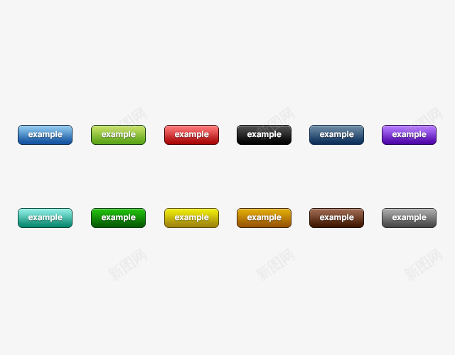 多彩质感按钮png免抠素材_新图网 https://ixintu.com 多彩 按钮 网页设计 质感