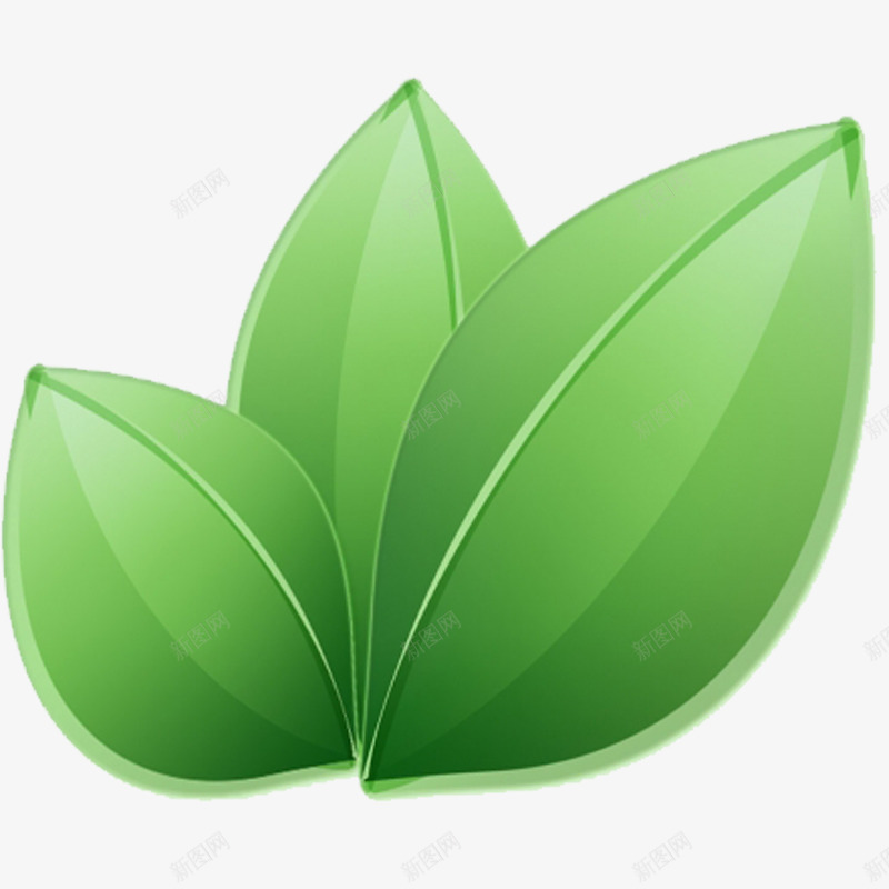 绿色花叶图标png_新图网 https://ixintu.com 标志 标识 绿叶 绿色 花店LOGO
