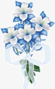 白蓝色花束png免抠素材_新图网 https://ixintu.com 漂亮 白蓝色 花束
