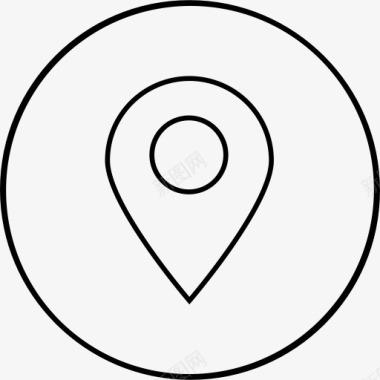定位位置标记导航销的地方指针圆图标图标