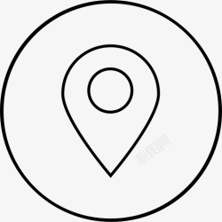 navigate定位位置标记导航销的地方指针圆图标高清图片