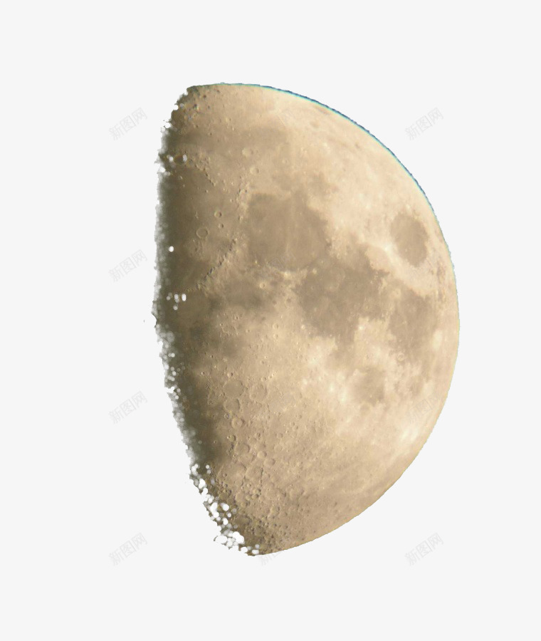 半圆月亮png免抠素材_新图网 https://ixintu.com 太空 宇宙 星球 月亮 月球