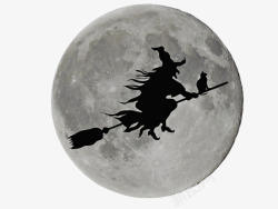 巫术万圣节月亮女巫高清图片