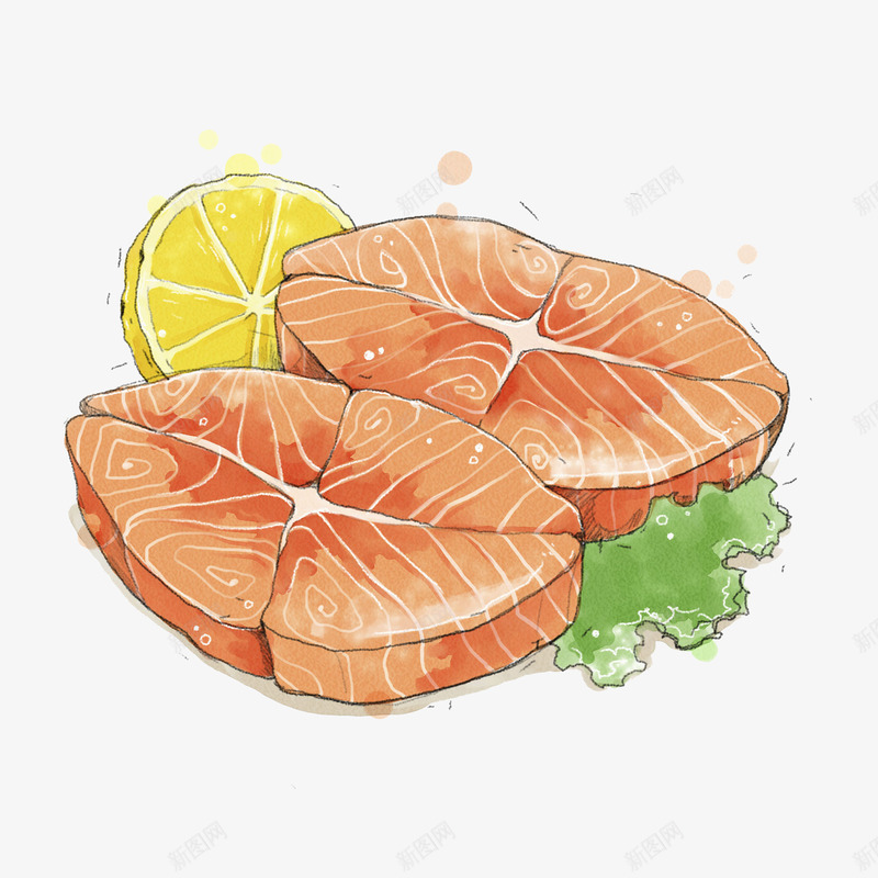 手绘鲜美的肉png免抠素材_新图网 https://ixintu.com 创意 多彩 手绘 橙子 简笔 食物 鲜肉