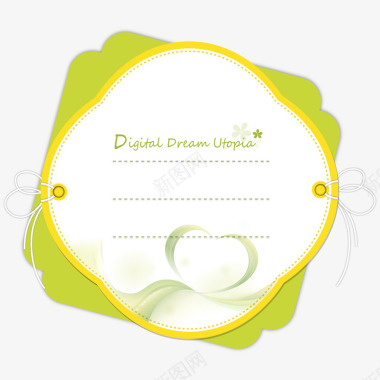 卡通精美唯美标签装饰图标图标