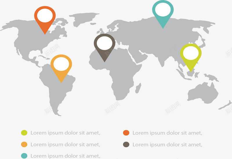 地图分布信息图表png免抠素材_新图网 https://ixintu.com 分布信息 地理信息 定位 矢量素材