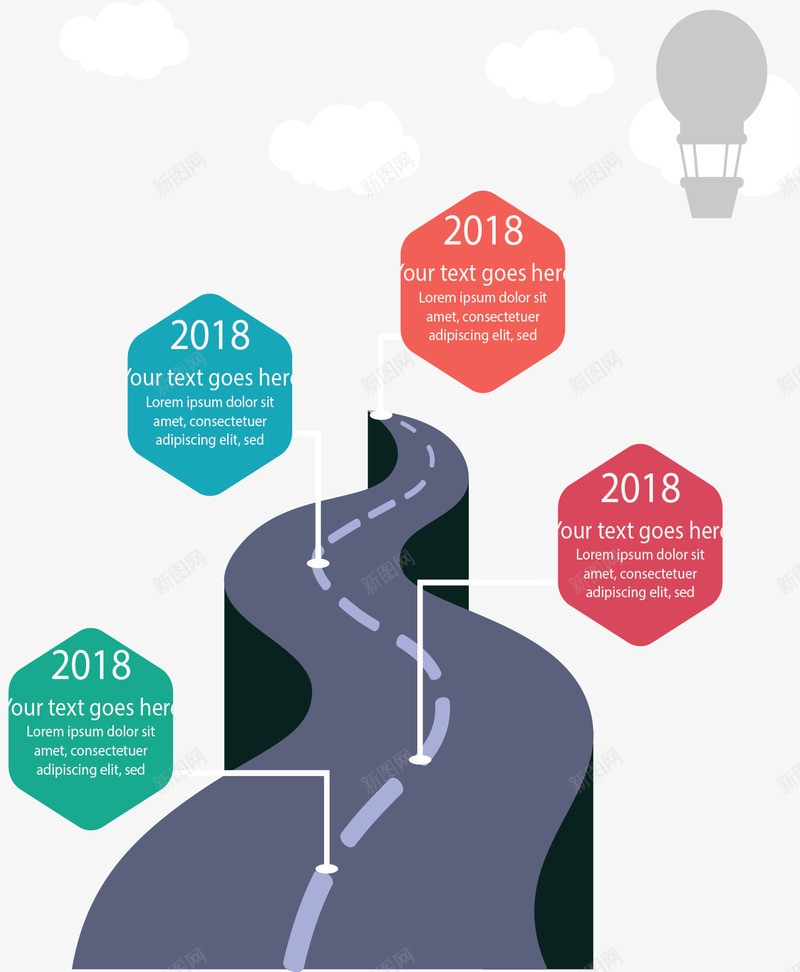 立体弯道时间轴图表矢量图ai免抠素材_新图网 https://ixintu.com 信息图表 弯道 时间轴 步骤图 矢量png 立体弯道 矢量图
