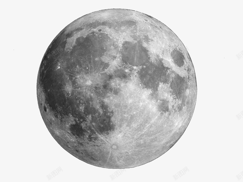 月球png免抠素材_新图网 https://ixintu.com 星球 月亮 月球 黑白月球
