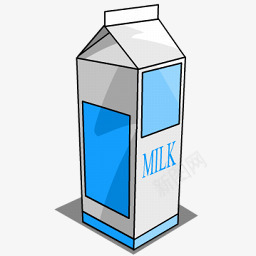 手绘牛奶盒子png免抠素材_新图网 https://ixintu.com 手绘 牛奶 盒子