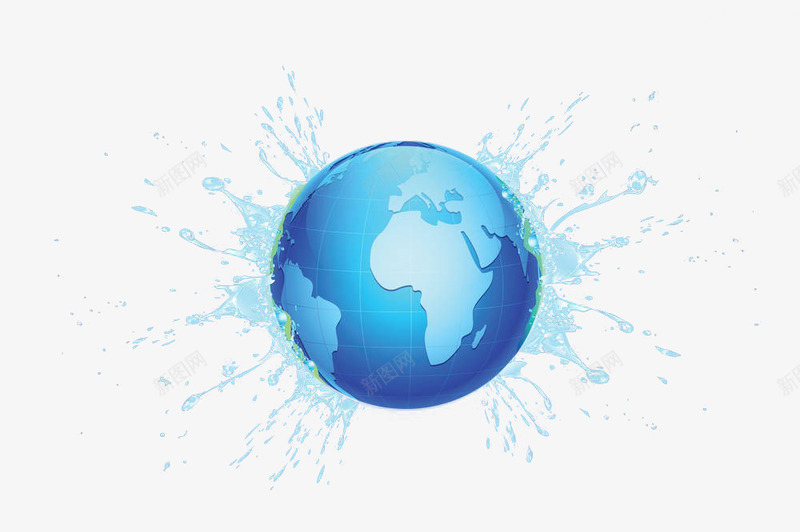 蓝色地球水花png免抠素材_新图网 https://ixintu.com 地球 水 水旋涡 水流漩涡 水漩涡 水花 漩涡 蓝色 透明