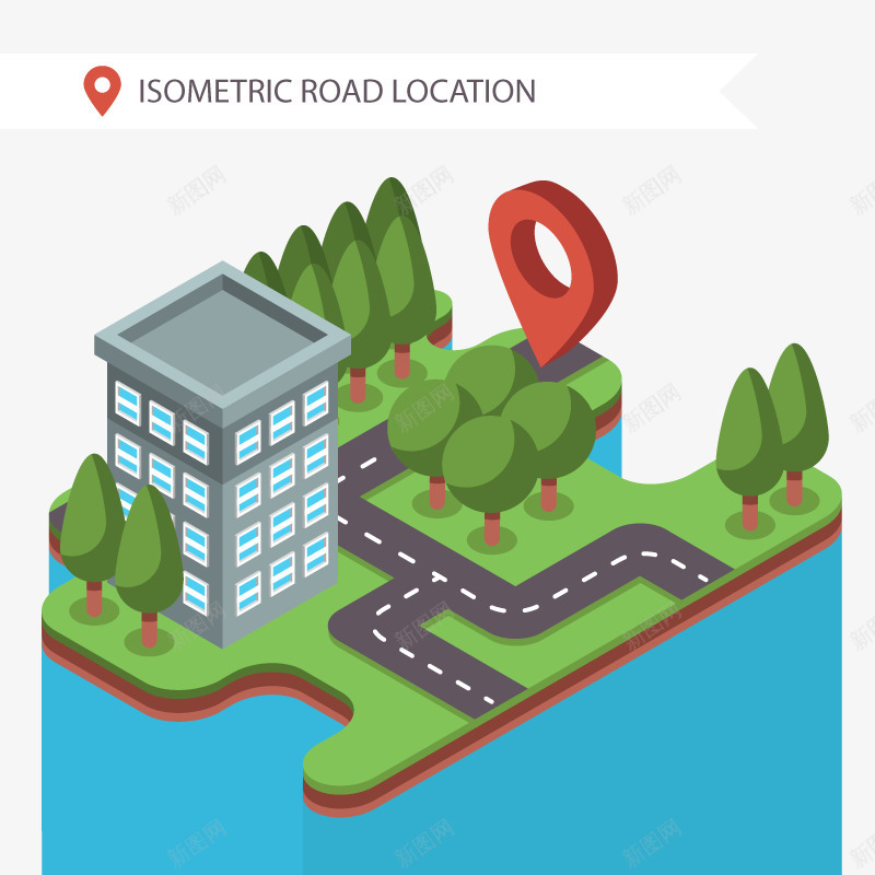 导航系统图标png_新图网 https://ixintu.com 免扣png素材 免费png素材 地图 城镇标记 大厦 房子