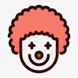 爆炸头小丑PNG图片小丑图案高清图片