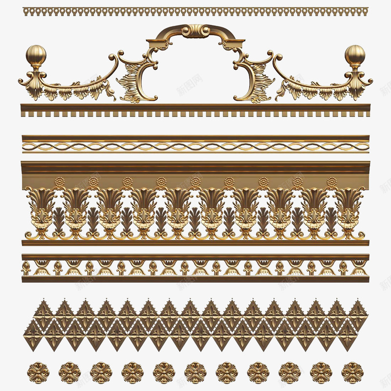 欧式金属花纹边框元素png免抠素材_新图网 https://ixintu.com 元素 欧式 花纹 边框 金属
