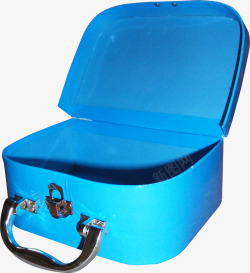 蓝色漂亮行李箱素材