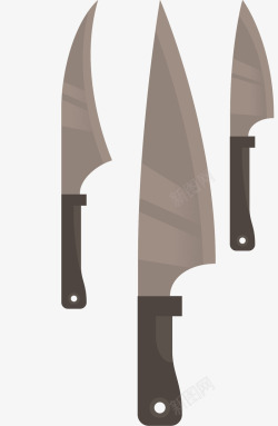 弯曲的刀弯曲的生锈厨房用刀矢量图高清图片