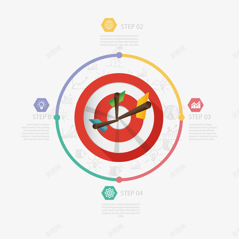 飞镖靶心信息图表png免抠素材_新图网 https://ixintu.com PPT 信息 商务 图表 瞄准准心 示意图 统计 说明 飞镖插画