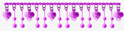紫色漂亮桃心吊坠素材
