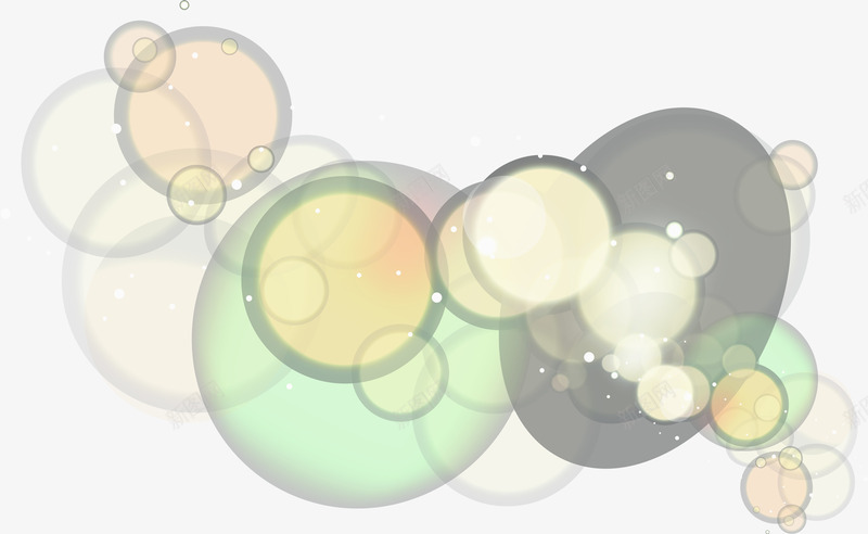 彩色模糊气泡png免抠素材_新图网 https://ixintu.com 彩色 模糊 气泡 设计