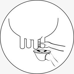 营养日黑色线条挤牛奶标签高清图片