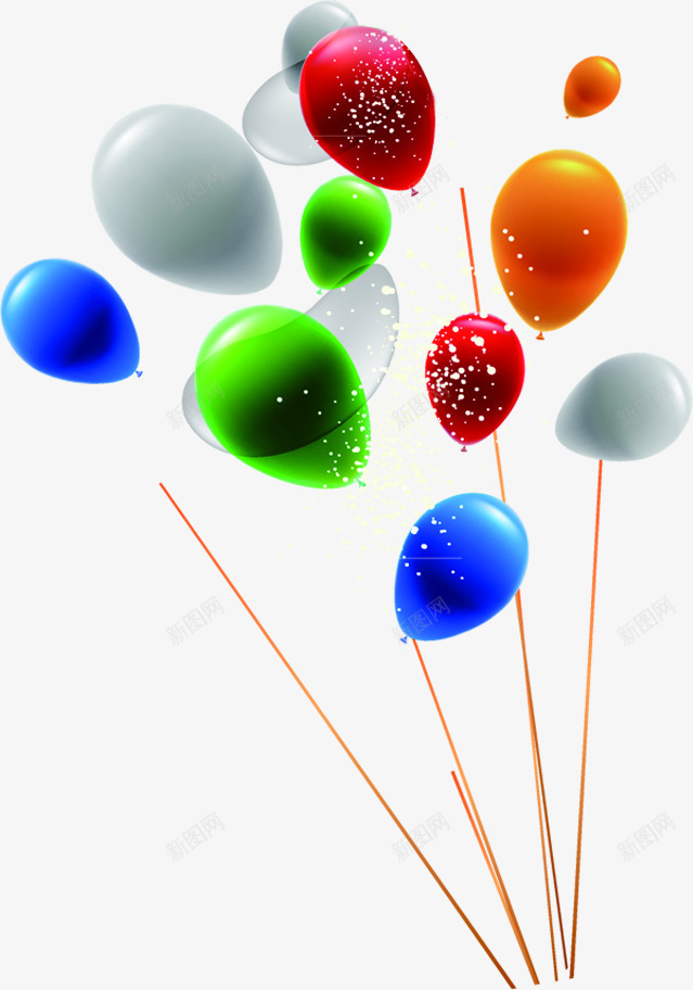 彩色个性卡通气球创意png免抠素材_新图网 https://ixintu.com 个性 创意 卡通 彩色 气球