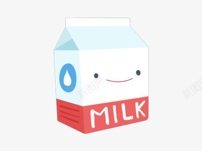卡通牛奶盒png免抠素材_新图网 https://ixintu.com 卡通 可爱 手绘 牛奶