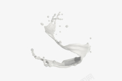 空中形态的牛奶素材
