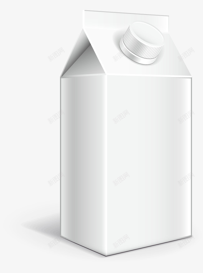 白色盒装牛奶矢量图ai免抠素材_新图网 https://ixintu.com 牛奶 白色 盒子 矢量图