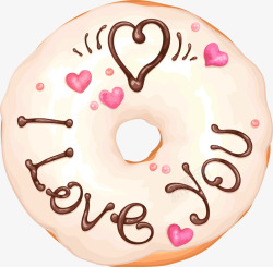 米色图案米色爱情甜甜圈高清图片