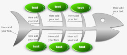 鱼骨pptPPT元素高清图片