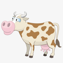 花斑牛奶可爱奶牛高清图片