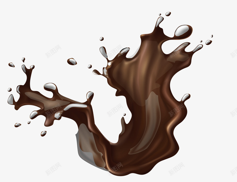 牛奶巧克力png免抠素材_新图网 https://ixintu.com 丝滑巧克力 巧克力 液体 牛奶巧克力 矢量png 美味巧克力