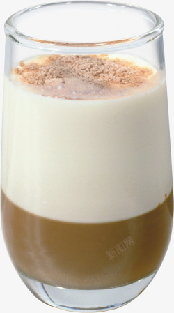 牛奶咖啡杯透明咖啡杯子牛奶高清图片