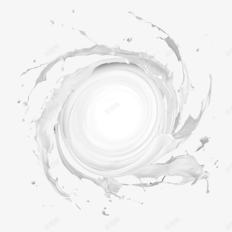 飞舞的白色牛奶png免抠素材_新图网 https://ixintu.com 宣传 广告设计 牛奶 白色