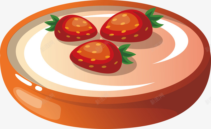 草莓牛奶派png免抠素材_新图网 https://ixintu.com 矢量png 草莓 草莓果肉 草莓派 草莓牛奶 草莓蛋糕