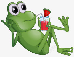 男人喝果汁喝果汁的青蛙高清图片