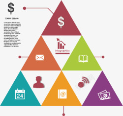 三角形信息图素材