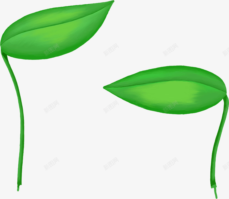 绿色个性抽象树叶png免抠素材_新图网 https://ixintu.com 个性 抽象 树叶 绿色