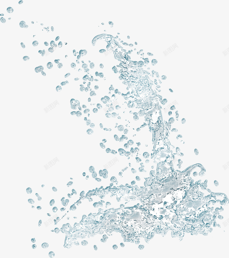 漂亮蓝色水花png免抠素材_新图网 https://ixintu.com 水花 漂亮水花 蓝色水花