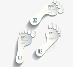 脚印分类信息表矢矢量图素材