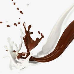 巧克力牛奶混合液体素材