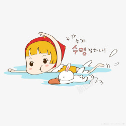 韩版插画卡通学游泳壁纸高清图片