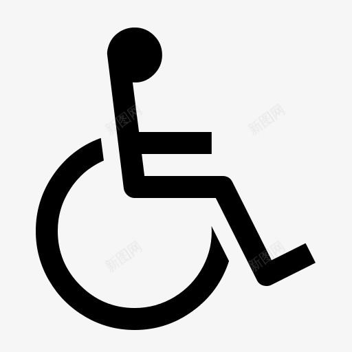 残疾人通道标识图标png_新图网 https://ixintu.com 残疾人