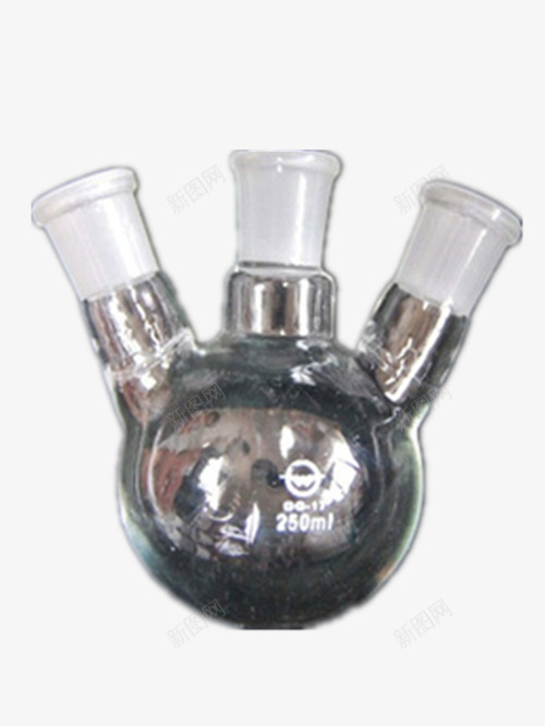 250mL三颈瓶png免抠素材_新图网 https://ixintu.com 三颈瓶 化学仪器 容器 玻璃仪器