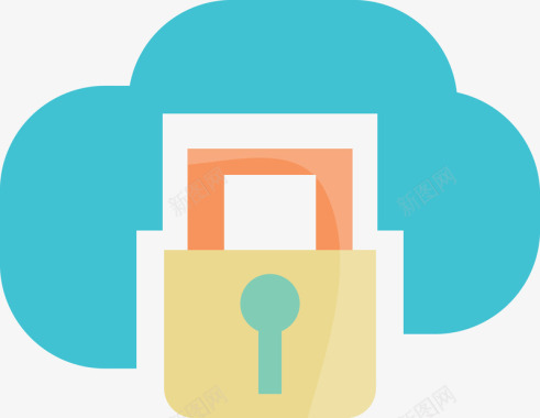 云端数据安全密钥图标图标