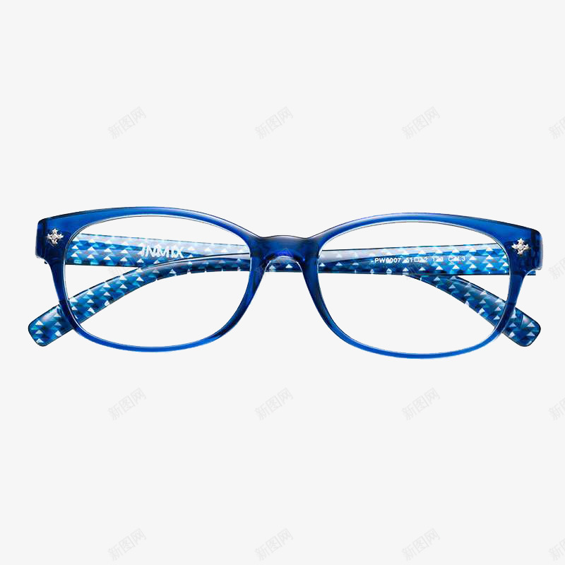 蓝色边框眼镜架png免抠素材_新图网 https://ixintu.com 墨镜架 时尚 眼睛框 眼镜架 眼镜结构 蓝色 金属 镜架 高端