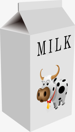 精美牛奶盒子矢量图素材