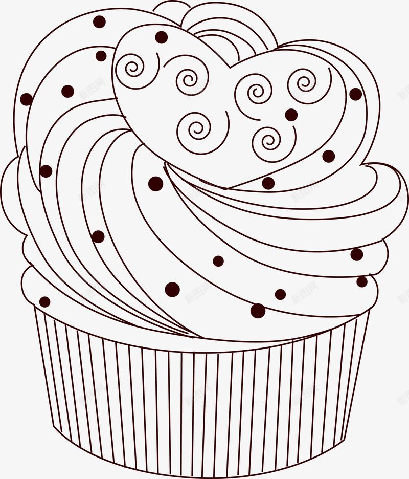 手绘线条蛋糕png免抠素材_新图网 https://ixintu.com EPS 卡通 手绘 甜品 甜点 简笔画 线条 蛋糕 蛋糕简笔画 食物