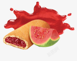 草莓夹心饼干素材