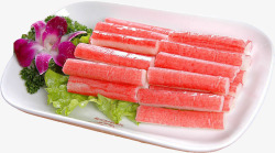 日式蟹柳产品实物食物蟹柳高清图片