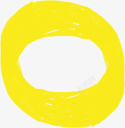 黄色个性创意圆形装饰素材